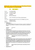 NURS 6521 Advanced Pharmacology Final Exam Practice Test Therapeutics & Clinical Dosing&period;pdf&NewLine;&NewLine;