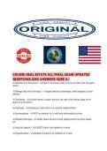 COLIBRI REAL ESTATE ALL FINAL EXAM UPDATED QUESTIONS AND ANSWERS SURE