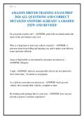 AMAZON DRIVER TRAINING EXAM PREP&NewLine;2026 ALL QUESTIONS AND CORRECT&NewLine;DETAILED ANSWERS ALREADY A GRADED&NewLine;&vert;NEW AND REVISED