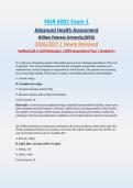 NUR 6001 Exam 1&colon; Advanced Health Assessment 2026&sol;2027 &vert; Newly Released &vert; Verified Q&A with Rationales &vert; WPU &vert; ACTUAL EXAM Guaranteed Pass - A&plus; Graded&NewLine;&NewLine;