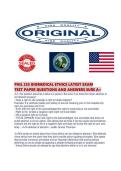 PHIL 235 BIOMEDICAL ETHICS LATEST EXAM TEST PAPER QUESTIONS AND ANSWERS SURE