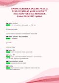 APPIAN CERTIFIED ANALYST ACTUAL&NewLine;TEST QUESTIONS WITH COMPLETE&NewLine;SOLUTION VERIFIED RESOURCE&NewLine;&lpar;Latest 2026&sol;2027 Update&rpar;