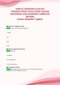 APPIAN CERTIFIED ANALYST&NewLine;CERTIFICATION EVALUATION TESTED&NewLine;QUESTIONS AND ANSWERS COMPLETE&NewLine;REVIEW&NewLine;&lpar;Latest 2026&sol;2027 Update&rpar;