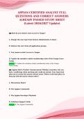 APPIAN CERTIFIED ANALYST FULL&NewLine;QUESTIONS AND CORRECT ANSWERS&NewLine;ALREADY PASSED STUDY SHEET&NewLine;&lpar;Latest 2026&sol;2027 Update&rpar;