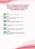 APPIAN CERTIFIED ANALYST UPDATED&NewLine;ACTUAL QUESTIONS AND CORRECT&NewLine;ANSWERS COMPLETE STUDY GUIDE&NewLine;&lpar;Latest 2026&sol;2027 Update&rpar;