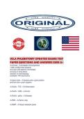 UCLA PHLEBOTOMY UPDATED EXAMS TEST PAPER QUESTIONS AND ANSWERS SURE 