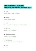 ABPD COMPLETE STUDY SHEET &NewLine;QUESTIONS AND REVIEW SOLUTION PACK 