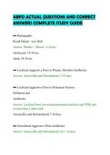 ABPD ACTUAL QUESTIONS AND CORRECT &NewLine;ANSWERS COMPLETE STUDY GUIDE