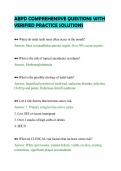 ABPD COMPREHENSIVE QUESTIONS WITH &NewLine;VERIFIED PRACTICE SOLUTIONS