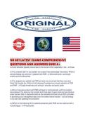 NR 601 LATEST EXAMS COMPREHENSIVE QUESTIONS AND ANSWERS SURE 