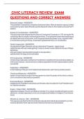 CIVIC LITERACY REVIEW  EXAM QUESTIONS AND CORRECT ANSWERS