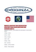 MEDICAL ASSISTANT CMA CERTIFICATION UPDATEDT FINAL EXAM QUESTIONS AND ANSWERS SURE A&period;pdf&NewLine;&NewLine;