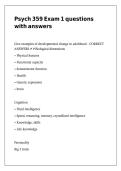 Psych 359 Exam 1 questions with answers