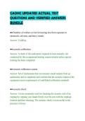 CAOHC UPDATED ACTUAL TEST&NewLine;QUESTIONS AND VERIFIED ANSWERS&NewLine;BUNDLE&NewLine;