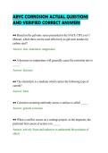 ABYC CORROSION ACTUAL QUESTIONS &NewLine;AND VERIFIED CORRECT ANSWERS 