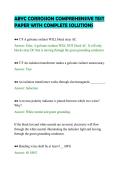 ABYC CORROSION COMPREHENSIVE TEST &NewLine;PAPER WITH COMPLETE SOLUTIONS