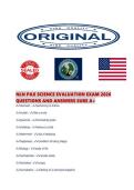 NLN PAX SCIENCE EVALUATION EXAM 2026 QUESTIONS AND ANSWERS SURE A&period;pdf&NewLine;