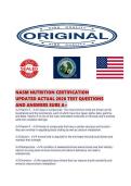 NASM NUTRITION CERTIFICATION UPDATED ACTUAL 2026 TEST QUESTIONS AND ANSWERS