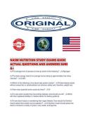 NASM NUTRITION STUDY EXAMS GUIDE ACTUAL QUESTIONS AND ANSWERS SURE A&period;pdf