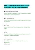 ABYC CORROSION STUDY GUIDE TESTED &NewLine;QUESTIONS AND ACCURATE ANSWERS