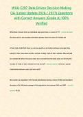 WGU C207 Data Driven Decision Making OA &lpar;Latest Update 2026 &sol; 2027&rpar; Questions with Correct Answers &lbrace;Grade A&rcub; 100&percnt; Verified&NewLine;&NewLine;