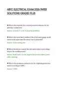 ABYC ELECTRICAL EXAM 2026 PAPER &NewLine;SOLUTIONS GRADED PLUS 