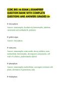 CCBC BIO 110 EXAM 2 EXAMPREP&NewLine;QUESTION BANK WITH COMPLETE&NewLine;QUESTIONS AND ANSWERS GRADED A&plus;