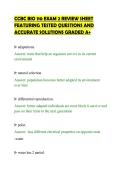 CCBC BIO 110 EXAM 2 REVIEW SHEET&NewLine;FEATURING TESTED QUESTIONS AND&NewLine;ACCURATE SOLUTIONS GRADED A&plus;&NewLine;