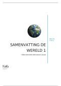 Samenvatting De wereld 1 - leraar lager onderwijs 1ste jaar
