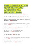  RMA  latest 2026 &vert; 2027 package deal Questions and Answers All Verified