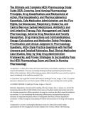 The Ultimate and Complete HESI Pharmacology Study Guide 2025&comma; Covering Core Nursing Pharmacology Principles&comma; Drug Classifications and Mechanisms of Action&comma; Pharmacokinetics and Pharmacodynamics Essentials&comma; Safe Medication Administration and the Five Right
