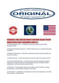 PHOENIX FIRE DEPARTMENT REVIEW EXAM STUDY QUESTIONS AND ANSWERS SURE