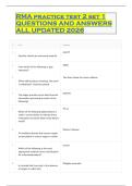RMA practice test 2 set 1 QUESTIONS AND ANSWERS ALL UPDATED 2026