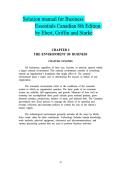 Solution Manual&colon; Business Essentials &lpar;Canadian 8th Edition&rpar; &ndash; Ebert&comma; Griffin&comma; & Starke &vert; Complete Chapter Overviews & Teaching Notes