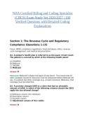 NHA Certified Billing and Coding Specialist &lpar;CBCS&rpar; Exam Study Set 2026&sol;2027 &vert; 100 Verified Questions with Detailed Coding Explanations