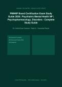 PMHNP Board Certification Exam Psychiatric Mental Health NP Psychopharmacology Disorders Prep 2026&sol;2027 &ndash; Complete Exam-Style Questions &vert; Detailed Rationales &ndash; Pass Guaranteed &ndash; A&plus; Graded&NewLine;&NewLine;