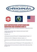 ALAT CERTIFICATION LATEST EXAM 2026 QUESTIONS AND ANSWERS SURE A&period;pdf