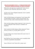 HEALTH ASSESSMENT TEST &num;1 - UTMB QUESTIONS WITH DETAILED VERIFIED AND 100&percnt; ACCURATE ANSWERS