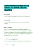 CERAP COMPREHENSIVE ETHICS AND&NewLine;COMPLIANCE REVIEW SHEET FULL&NewLine;SOLUTIONS
