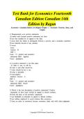 Test Bank&colon; Economics &lpar;14th Canadian Edition&rpar; &ndash; Christopher T&period;S&period; Ragan &vert; Complete Practice Questions & Theory Review