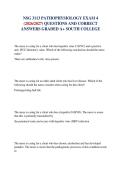 NSG 3113 PATHOPHYSIOLOGY EXAM 4 &lpar;2026&sol;2027&rpar; QUESTIONS AND CORRECT ANSWERS GRADED A&plus; SOUTH COLLEGE