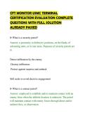 CFT MONITOR USMC TERMINAL&NewLine;CERTIFICATION EVALUATION COMPLETE&NewLine;QUESTIONS WITH FULL SOLUTION&NewLine;ALREADY PASSED