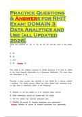 RHIT  latest 2026 &vert; 2027 package deal Questions and Answers All Verified