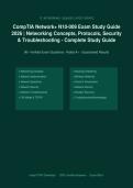 CompTIA Network&plus; N10-009 Exam Networking Concepts Protocols Security Troubleshooting Prep 2026&sol;2027 &ndash; Complete Exam-Style Questions &vert; Detailed Rationales &ndash; Pass Guaranteed &ndash; A&plus; Graded&NewLine;&NewLine;