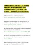 CHEMISTRY 130 ARIZONA COLLEGE OF&NewLine;NURSING MIDTERM EXAM SCRIPT&NewLine;COMPREHENSIVE QUESTIONS AND&NewLine;CORRECT ANSWERS ALREADY PASSED&NewLine;