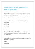 AS408 - Exam -3 &lpar;Final&rpar; Exam Questions With Correct Answers&period;