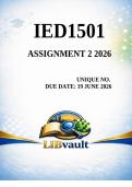 IED1501 Assignment 2 - Due 19 June 2026