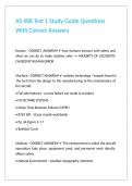 AS 408 Test 1 Study Guide Questions With Correct Answers&period;