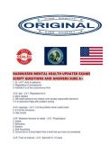 RASMUSSEN MENTAL HEALTH UPDATED EXAMS SCRIPT QUESTIONS AND ANSWERS SURE A&period;pdf