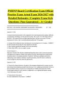 PMHNP Board Certification Exam Official Practice Exam Actual Exam 2026&sol;2027 with Detailed Rationales &vert; Complete Exam-Style Questions &vert; Pass Guaranteed &ndash; A&plus; Graded&NewLine;&NewLine;